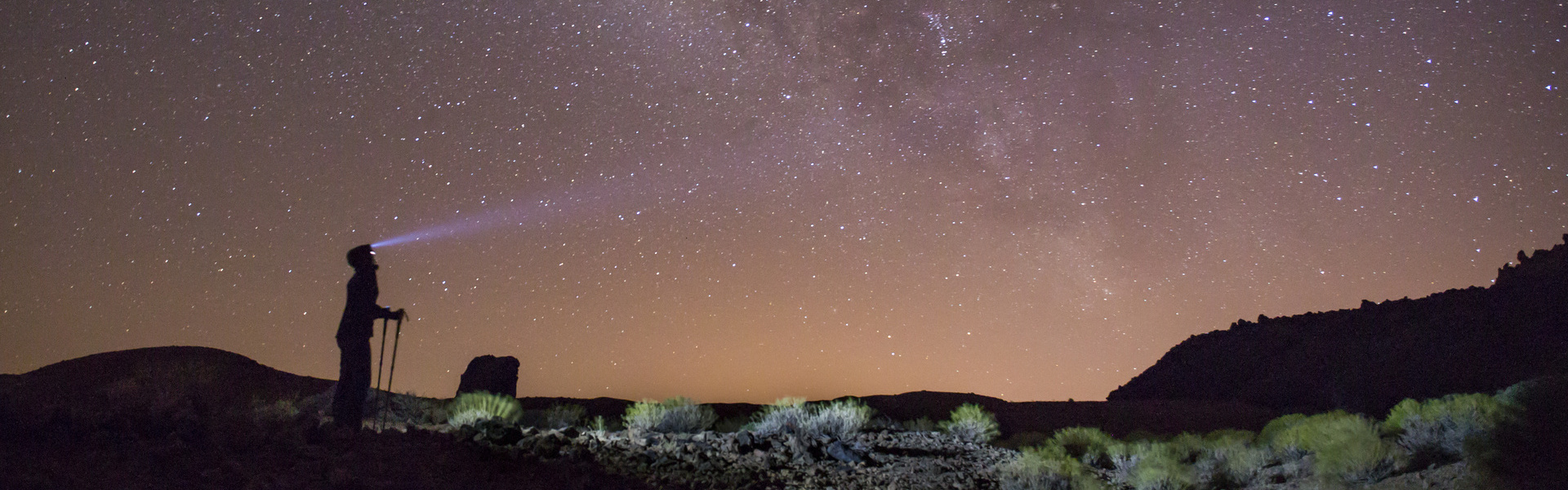Atardecer y estrellas en el Teide
